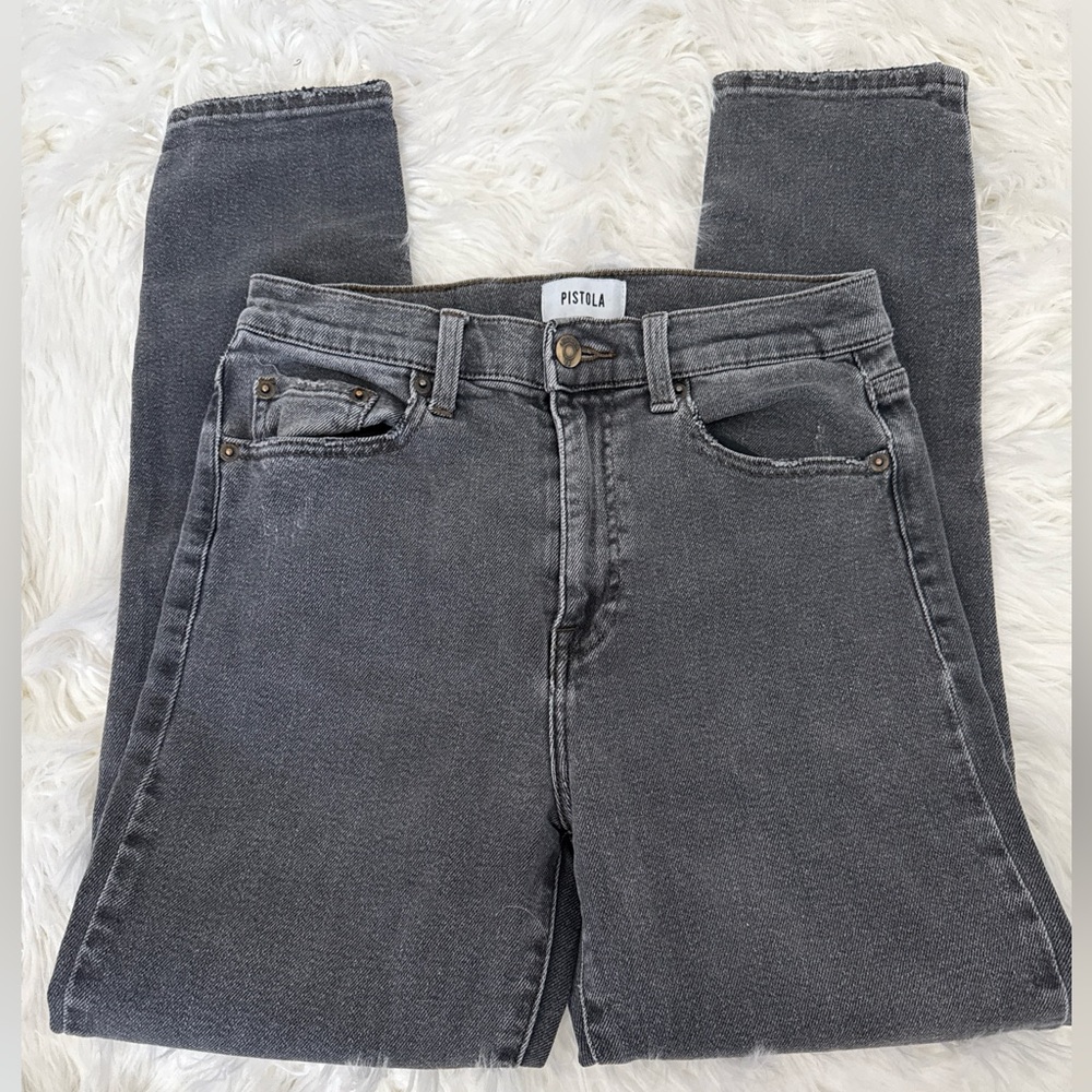 Pistola Women's Charcoal Straight Leg Jeans